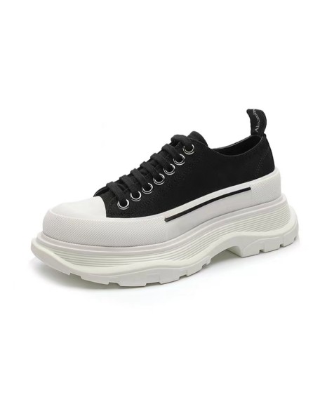 Platform Canvas Casual Shoes with Hidden Height Increase