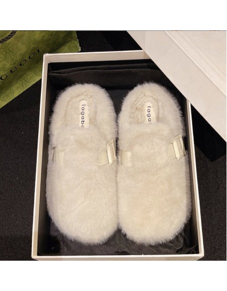 Stylish Outdoor Cotton Slippers with Fleece Lining